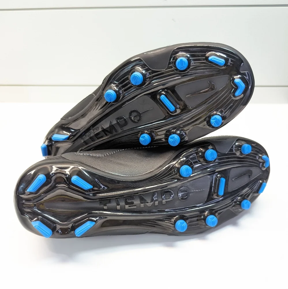 6Y Nike Tiempo Junior Legend 9 Club Multi Ground GS Black Blue Soccer cleats